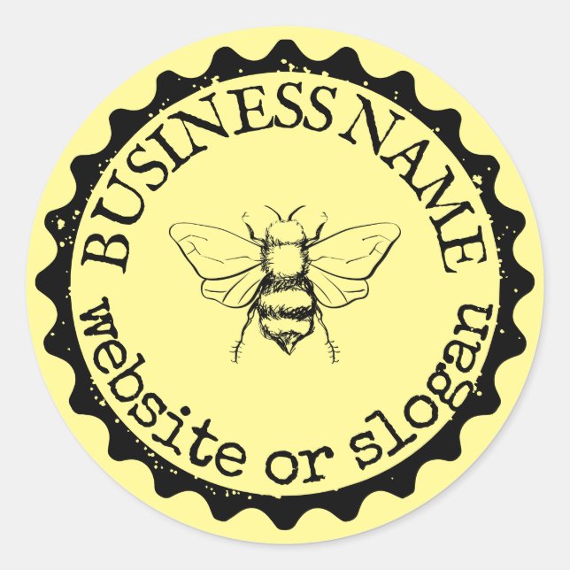 Custom Logo Bumblebee Farmhouse Stickers (Vorderseite)