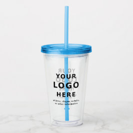 Custom Logo Business Promo Add Your Text Custom Acryltrinkbecher