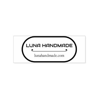 Custom Logo Business Stamp – Oval Minimal Design Gummistempel