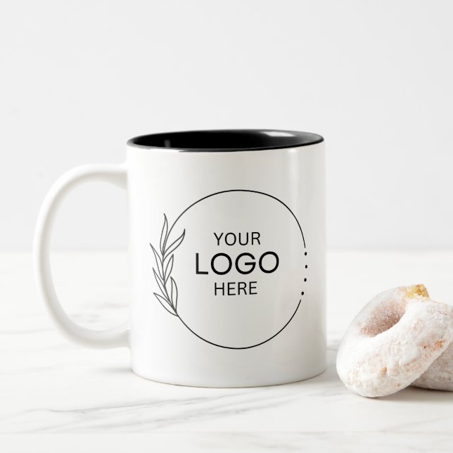Custom Logo Coffee Mug for Business Zweifarbige Tasse (Mit Donut)
