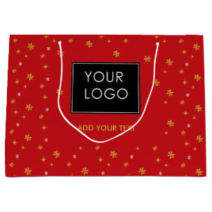Custom Logo Company Business Weihnachten Große Geschenktüte