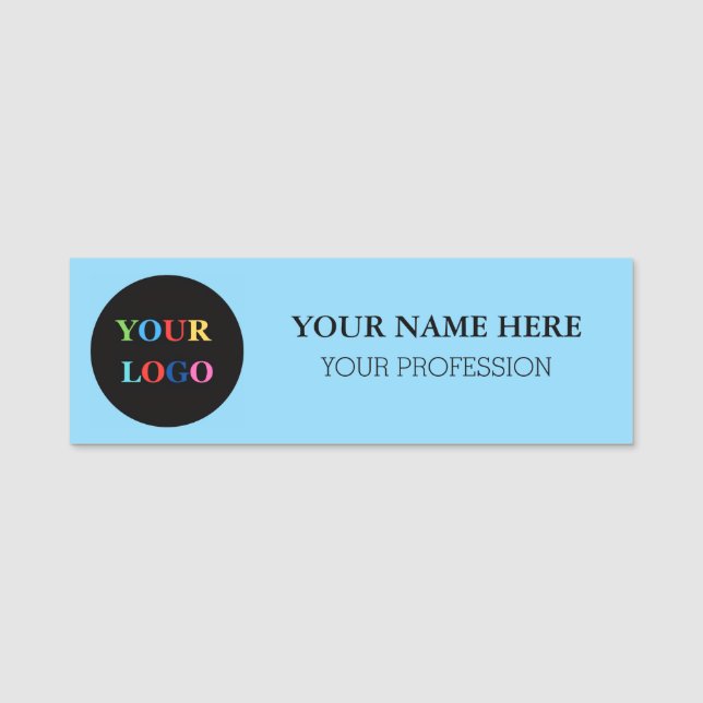 Custom Logo Employee magnetic and safety pin Namensschild (Vorderseite)