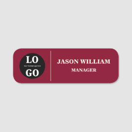 Custom Logo Employee Prestigious Maroon Namensschild
