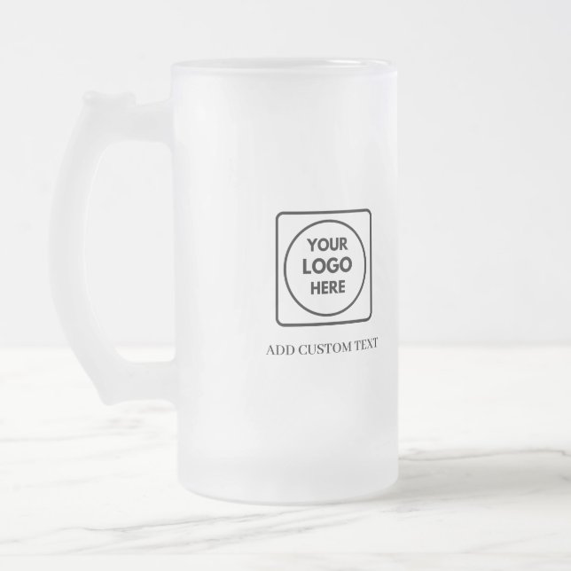 Custom Logo Frosted Beer Promo No Min mug Mattglas Bierglas (Links)