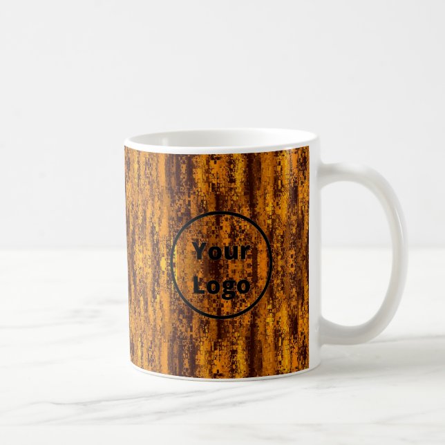 Custom logo gold and black pixel pattern kaffeetasse (Rechts)