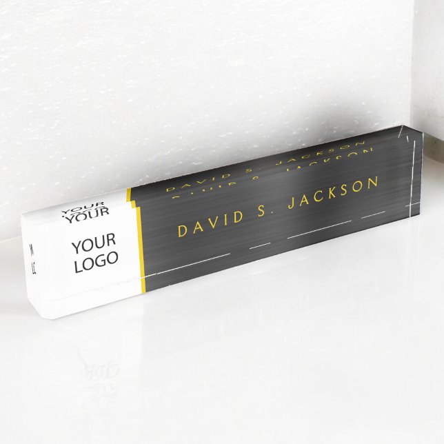 Custom Logo Gold Luxus Berufliche Führungskraft Namensplakette (Von Creator hochgeladen)