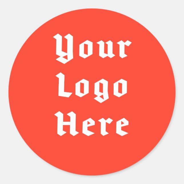 Custom Logo Gothic Badge | Your Logo Here Runder Aufkleber (Vorderseite)