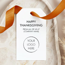 Custom Logo Hang Tag, Happy Thanksgiving