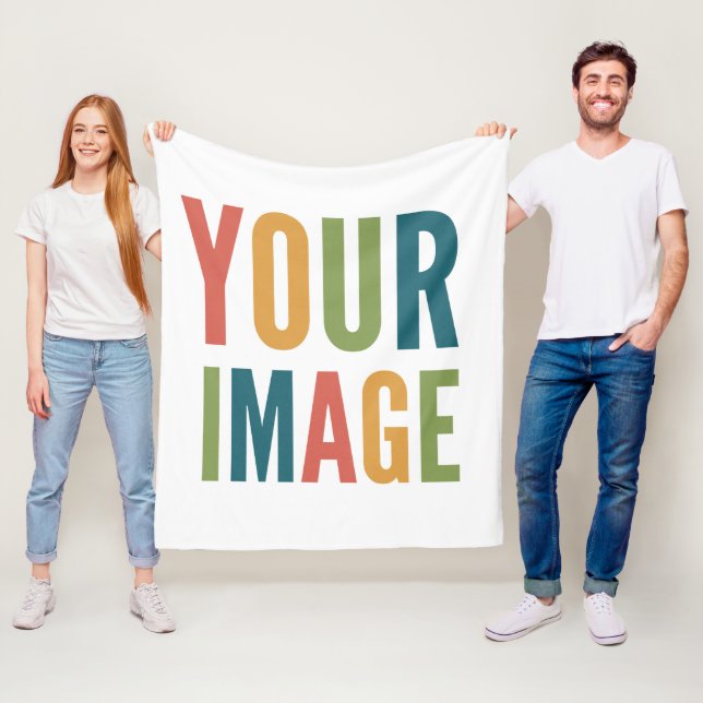 Custom Logo Here | Add Your Own Design Fleecedecke (Beispiel)