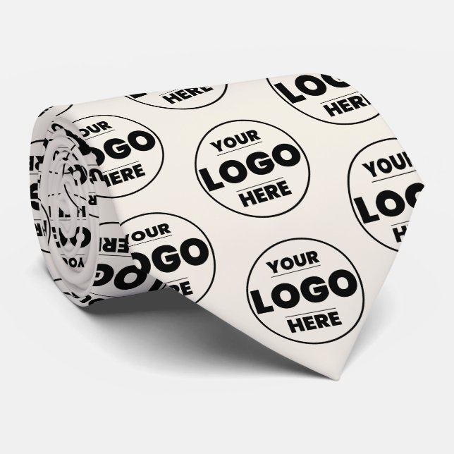 Custom Logo Ivory Cream - Professional Branded  Krawatte (Gerollt)