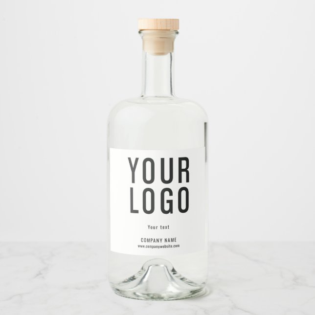 Custom Logo Minimalist Alkoholflaschenetikett (Vorderseite)
