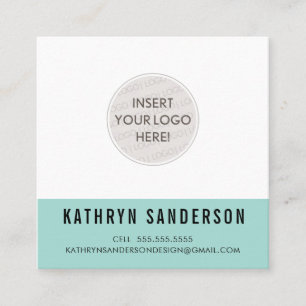 CUSTOM LOGO modern minimalistisch pastellfarben Mi Quadratische Visitenkarte