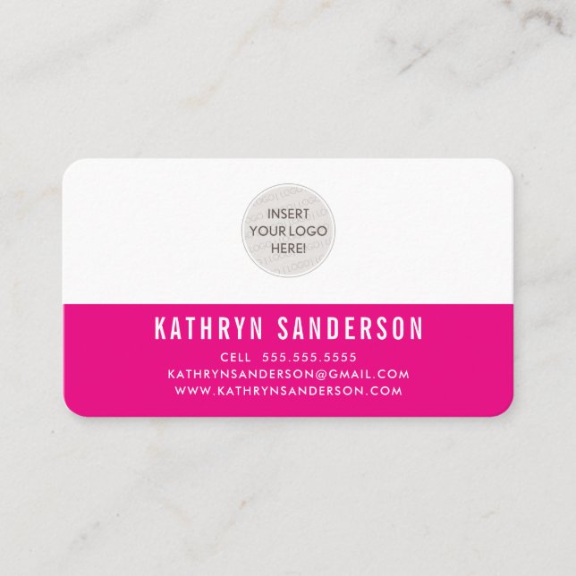 CUSTOM LOGO modern minimalistisch schlicht, einfac Visitenkarte (Vorderseite)