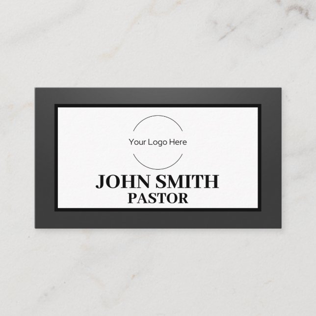 Custom Logo modern minimalistisch SHADED Church Pa Visitenkarte (Vorderseite)