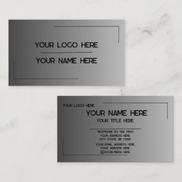 Custom Logo Name Minimalist Modern Professional Visitenkarte