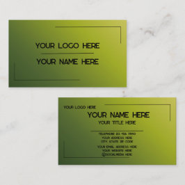 Custom Logo Name Minimalist Modern Professional Visitenkarte