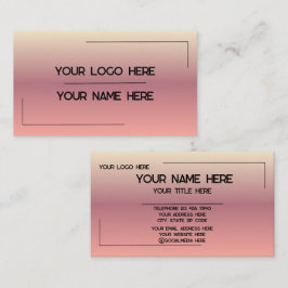 Custom Logo Name Minimalist Modern Professional Visitenkarte