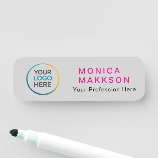Custom  Logo Name Tag Namensschild (Beispiel)