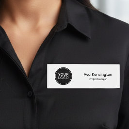 Custom Logo Name Tag | Professional Employee Name  Namenschild