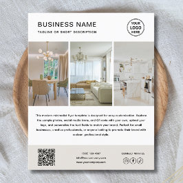 Custom Logo Photo Minimalist Business Flyer