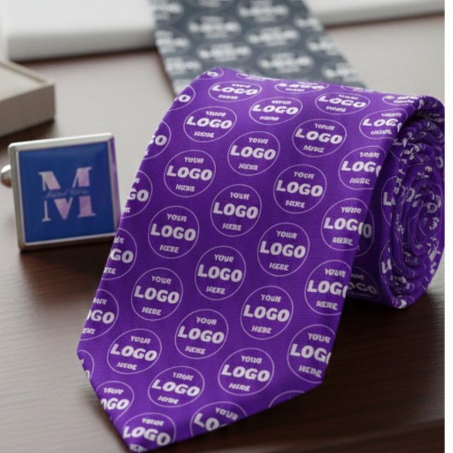 Custom Logo - Professional Branded Purple Krawatte (Custom Logo - Professional Branded Purple Neck Tie)
