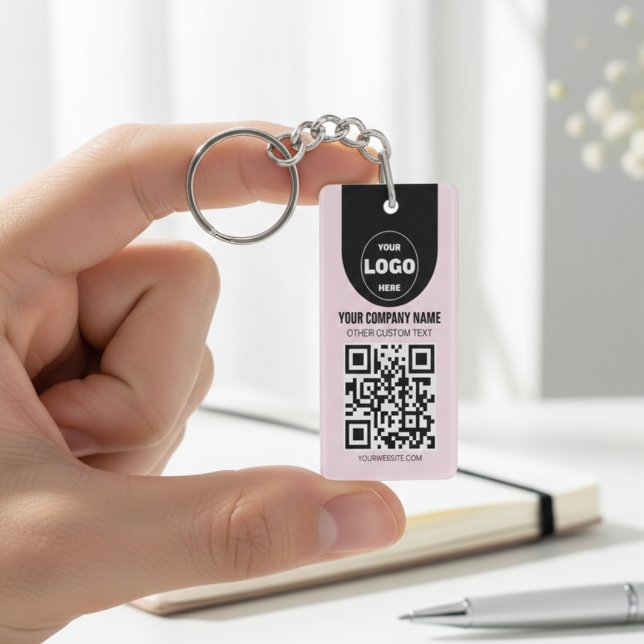 Custom Logo & QR Code Keychain | Business Promo Gi (Custom Logo & QR Code Keychain | Business Promo Gift)