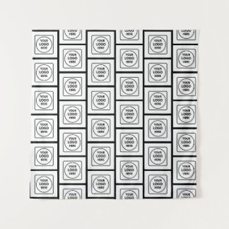 Custom Logo Repeating Pattern Wall Tapestry Wandteppich