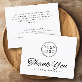 Custom Logo Social Media elegante Dankeschön Karte