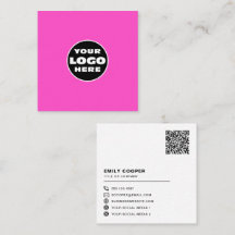 Custom Logo Social Media Icons QR Code Hot Rosa