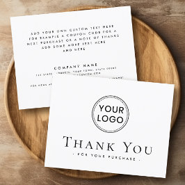 Custom Logo Social Media Unternehmen Dankeschön Ka Dankeskarte