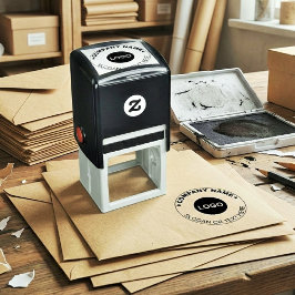 Custom Logo Stamp for Paper (Business Name Seal) Permastempel