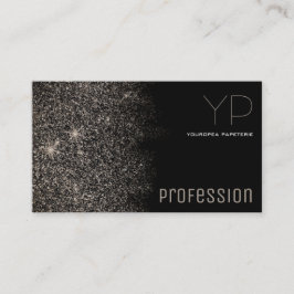 Custom Logo Trendy Platinum Silver Glitzer Elegant Visitenkarte