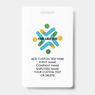 Custom Logo und Geschäft Custom Text Event Compan Ausweis