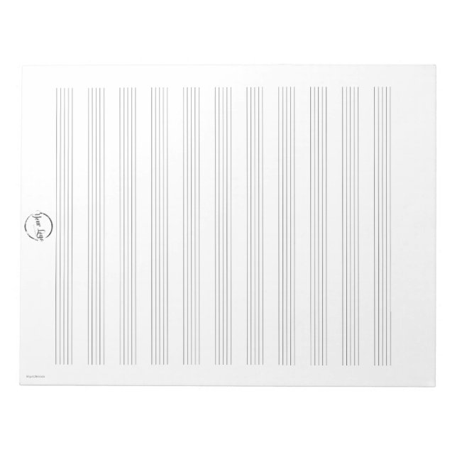 Custom Logo White Music Sheet Paper Notepad Notizblock (Vorderseite)