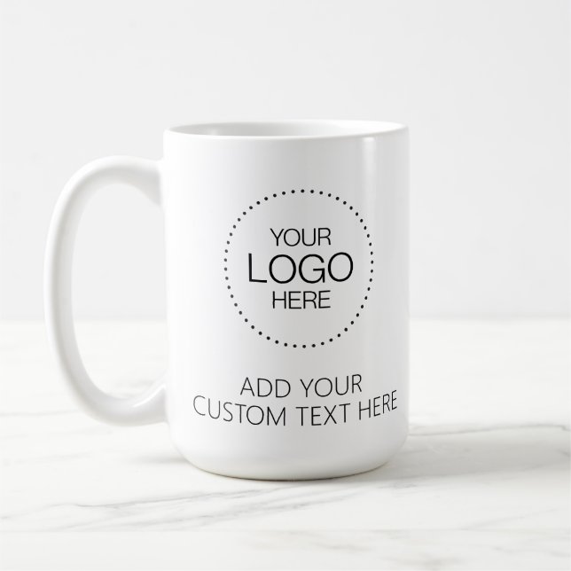 Custom Logotipo Store & Business Kaffeetasse (Links)