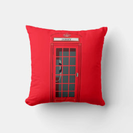 Custom London Red Phone Booth Kissen