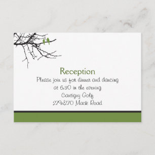 Custom Love Birds Empfang Card Einladung