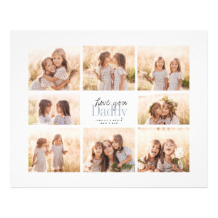Custom Love You Papa Fête des pères Photo Collage