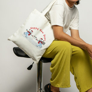 Custom Lovely Snowman Tote Bag Tragetasche