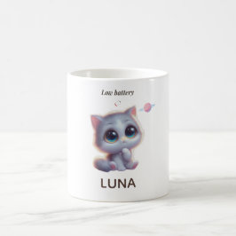 Custom Low Battery Cat Mug Kaffeetasse