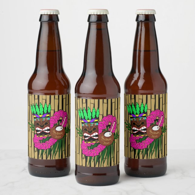 Custom Luau Birthday Party Thema Bierflaschenetikett (Flaschen)