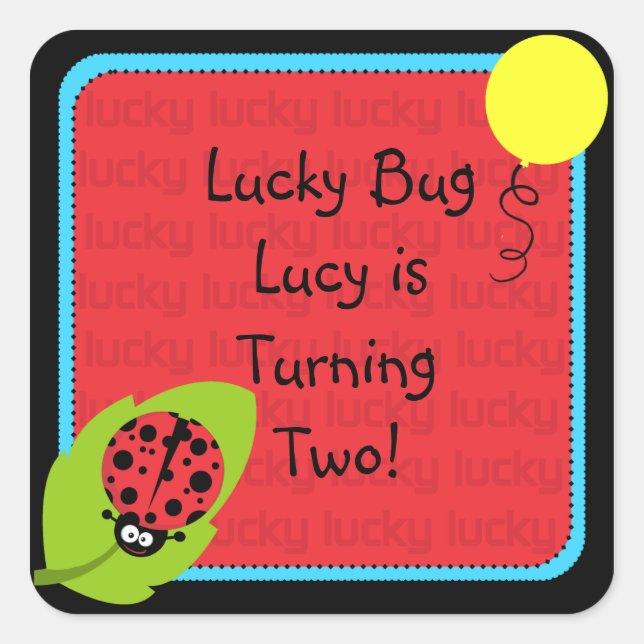 Custom Lucky Bug Stickers (Vorderseite)