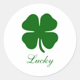 Custom Lucky Clover Runder Aufkleber