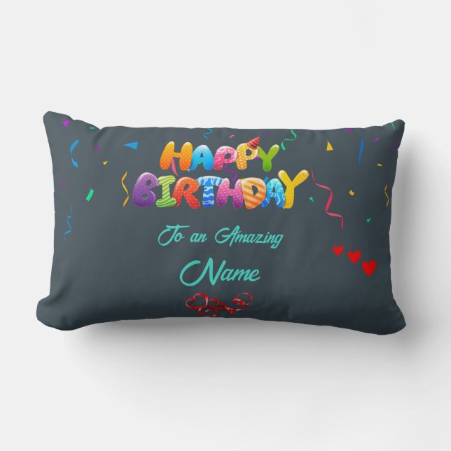 Custom Lumbar Pillow - Perfektes Geburtstagsgesche Lendenkissen (Vorderseite)