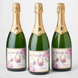 Custom Luxury 50. Geburtstag Pink Gold Glitzer