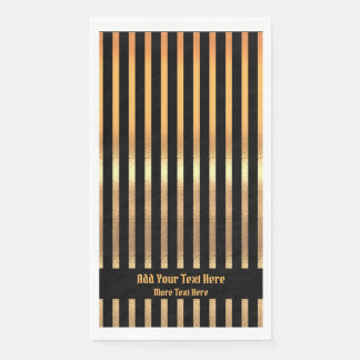 Custom Luxury Black and Gold Streifen Serviette