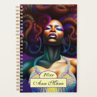 Custom Luxury Black Woman Planner Planer