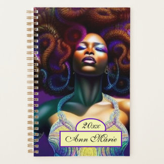 Custom Luxury Black Woman Planner Planer