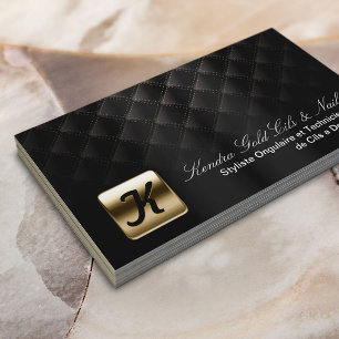 Custom Luxury Gold & Black Makeup Artist Visitenkarte