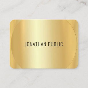 Custom Luxury Imitate Gold Moderne elegante Vorlag Visitenkarte
